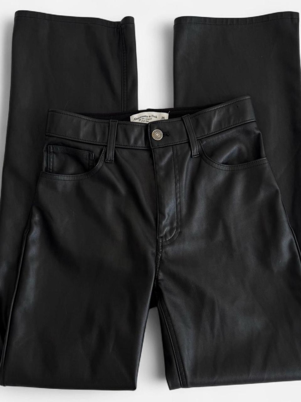 Abercrombie & Fitch Black Faux Leather pants